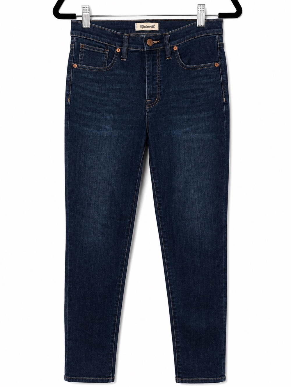 Madewell Skinny Jeans Size 28 9” Mid Rise Dark Wash Stretch Denim